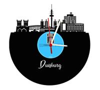 Orologio da parete skyline di Duisburg senza quadrante dafuer Original Label, Disco Orologio con meccanismo al quarzo, unico regalo, Made in Germany,