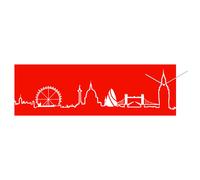 Orologio da parete Skyline Londra Rosso rosso