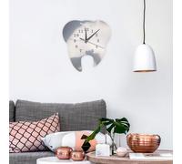 Orologio da parete specchio denti creativo elegante scansione quarzo movimento s