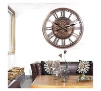 Orologio da parete Steampunk, grande orologio vintage silenzioso senza ticchettio con ingranaggi mobili reali e numeri romani per la decorazione del soggiorno