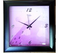 Orologio da parete strass cornice nera 38 x 38 cm