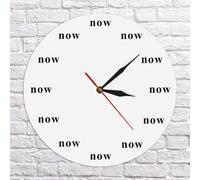 Orologio da parete The Time IS Now, decorativo, silenzioso, motivazionale, per