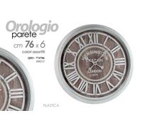 OROLOGIO DA PARETE TONDO 766 CM CORNICE IN PLASTICA VARI COLORI QIO-774706