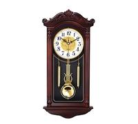 Orologio da parete tradizionale con rintocco e pendolo - Legno silenzioso da 26 pollici for la decorazione domestica classica(C)