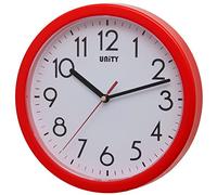 Orologio da parete Unity, Hastings, Silenzioso, Moderno, Rosso, 22 cm