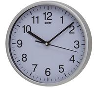 Orologio da parete Unity, Radcliffe, Silent Sweep, moderno, argento, 20 cm