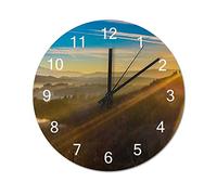 Orologio da parete USA Foreste, Albe e tramonti Sandy Oregon Rays Orologio da parete in legno a batteria, decorazione per la casa, soggiorno, cucina, bagno, camera da letto, 40 cm