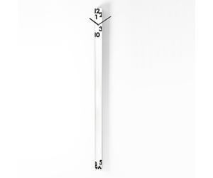 Orologio da parete verticale 6xh150cm Il tempo stringe realizzato in legno colore bianco bianco