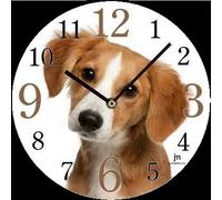 Orologio da parete vetro tondo Cane Cm. 33