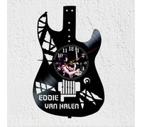 Orologio da parete Vinywoody disco in vinile silhouette chitarra Eddie decora...