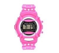 Orologio da polso a LED, digitale, analogico, elettronico, per bambini, sport, per imparare, rosa, One Size