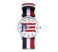 Orologio da polso al quarzo con bandiera del Porto Rico Country Pride personalizzato con numeri arabi con cinturino regolabile per uomo e donna, Stile:, regular, MHXYZHW
