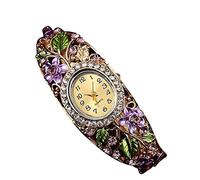 Orologio da polso al quarzo con fiore, orologio da donna, orologio da donna senior