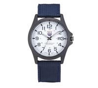 Orologio da polso al quarzo da polso da uomo in acciaio inox analogico con data orologio da corsa orologio da uomo, Blu, misura unica