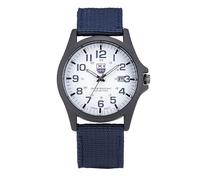 Orologio da polso al quarzo da polso in acciaio inossidabile da uomo analogico con data orologio da uomo Android Phone Watch, Blu, misura unica