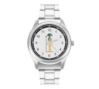 Orologio da polso al quarzo da uomo antico egizio antico dio casual con cinturino in acciaio inossidabile, Stile:, regular, Bracciale