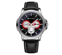 Orologio da Polso al Quarzo fan art Audi Sport Track Master RS Nero Chrono Style