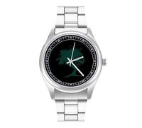 Orologio da polso al quarzo giapponese con albero bonsai alla moda, in acciaio inox, con numeri arabi, per uomo e donna, Stile:, regular, MHXYZHW