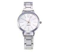 Orologio da polso al quarzo in acciaio inox, casual, analogico, da donna, con numeri