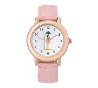 Orologio da polso analogico al quarzo antico antico dio antico antico da donna con cinturino in pelle, Stile:, regular, Cinturino