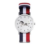 Orologio da polso analogico al quarzo con stampa di uccellini zebrati in stile cartone animato per uomo e donna, Stile:, regular, Cinturino