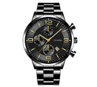 Orologio da polso analogico al quarzo, da uomo, alla moda, sportivo, con cassa in acciaio inossidabile, H, One Size