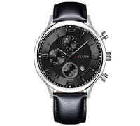 Orologio da polso analogico al quarzo da uomo, con cassa in acciaio inossidabile, alla moda, si illumina al buio, C, misura unica
