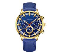 Orologio da polso analogico al quarzo da uomo, con cassa in acciaio inossidabile, orologio da polso Five Senses, G, misura unica
