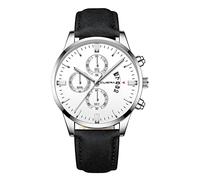 Orologio da polso analogico al quarzo, da uomo, con cassa in acciaio inox, alla moda, sportivo, K, misura unica