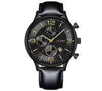 Orologio da polso analogico al quarzo da uomo, con cassa in acciaio inox, cinturino e lancetta dei secondi, per infermieri, H, misura unica