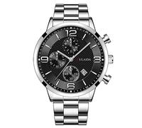Orologio da polso analogico al quarzo da uomo, con cassa in acciaio inox, Gbd-h1000bar