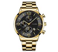 Orologio da polso analogico al quarzo da uomo, con cassa in acciaio inox, Gbd-h1000bar, D, misura unica