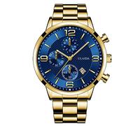 Orologio da polso analogico al quarzo da uomo, con cassa in acciaio inox, Gbd-h1000bar, E, misura unica