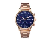 Orologio da polso analogico al quarzo, da uomo, in acciaio inox, alla moda, da donna, Oro, misura unica