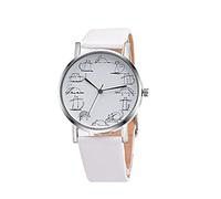 Orologio da polso analogico al quarzo, design in lega di pelle, da uomo, digitale, con gatto