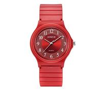 Orologio da polso analogico al quarzo per bambini, unisex, sottile, in silicone, sportivo, da donna, D, misura unica