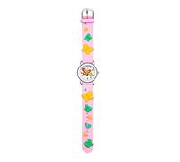 Orologio da polso analogico carino per bambini con motivo al quarzo per bambini, rosa, misura unica