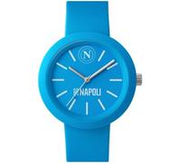 Orologio da polso analogico, cassa 38mm, cinturino silicone, AZZURRO SSC NAPOLI