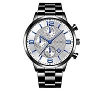 Orologio da polso analogico da uomo alla moda con cassa in acciaio inossidabile per donne anziane, A, One Size