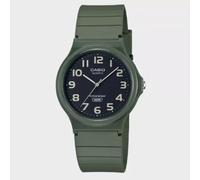 Orologio da polso analogico unisex con cinturino in resina verde CASIO MQ-24U...