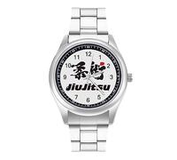 Orologio da polso brasiliano Jiu-Jitsu alla moda al quarzo in acciaio inossidabile con numeri arabi per uomini e donne, Stile:, regular, MHXYZHW