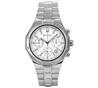 Orologio da polso Bulova 96B408 Quarzo Quadrante Argento Cronografo da uomo