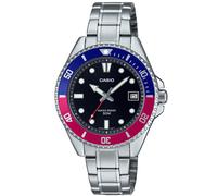Casio Analogico Pepsi Bezel Giappone Mov't Al Quarzo MDV-10D-1A3 Orologio Uomo