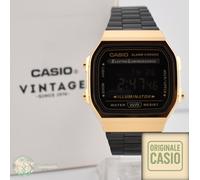 Orologio da Polso Casio A-168WEGB-1BE Digitale Classico Oro Nero Originale Nuovo