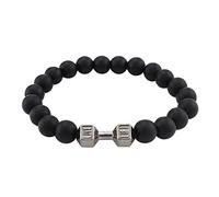 Orologio da polso con glitter in metallo manubrio versatile con perle braccialetto gioielli Boccia cinturino in pelle uomo, Taglia unica, Emperor Stone, Nessuna pietra preziosa