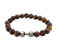 Orologio da polso con glitter in metallo manubrio versatile con perle braccialetto gioielli Boccia cinturino in pelle uomo, Taglia unica, Emperor Stone, Nessuna pietra preziosa