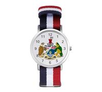 Orologio da polso con numeri arabi, design del territorio britannico dell'Oceano Indiano, con cinturino regolabile per uomo e donna, stile regolare, MHXYZHW, Stile:, regular, MHXYZHW