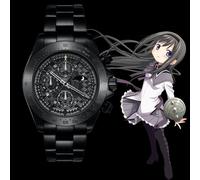 Orologio da polso cronografo Puella Magi Madoka Magica Sun & Moon Homura Desi...