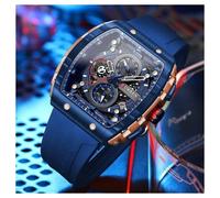 Orologio Da Polso Curren 8442 Uomo Analogico Quarzo Lusso Blu Cinturino Silicone