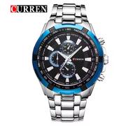 Orologio Da Polso Curren Uomo Acciaio Analogico Quarzo Moderno Fashion Casual